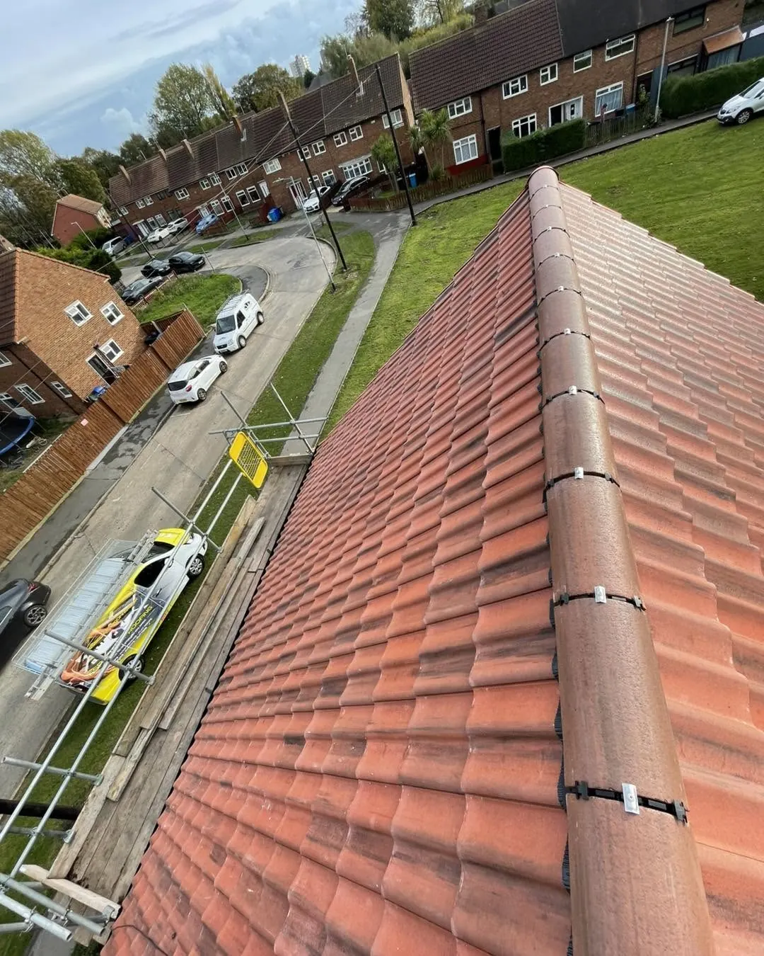Red tiled ridge line