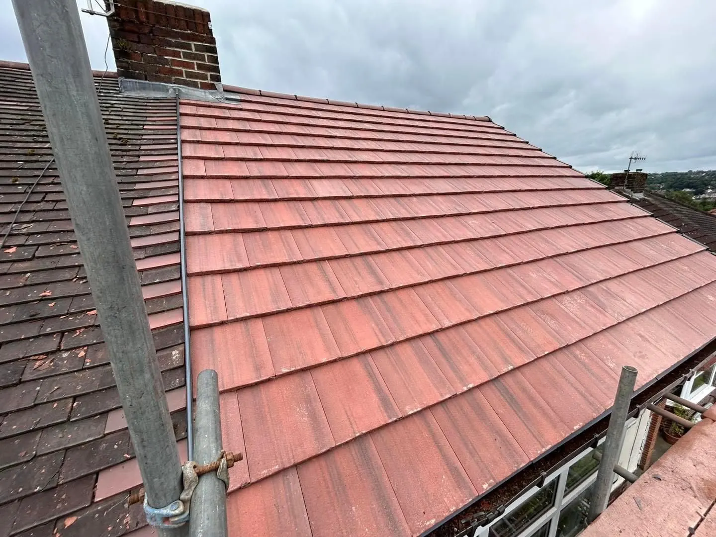Red plain tiled roof